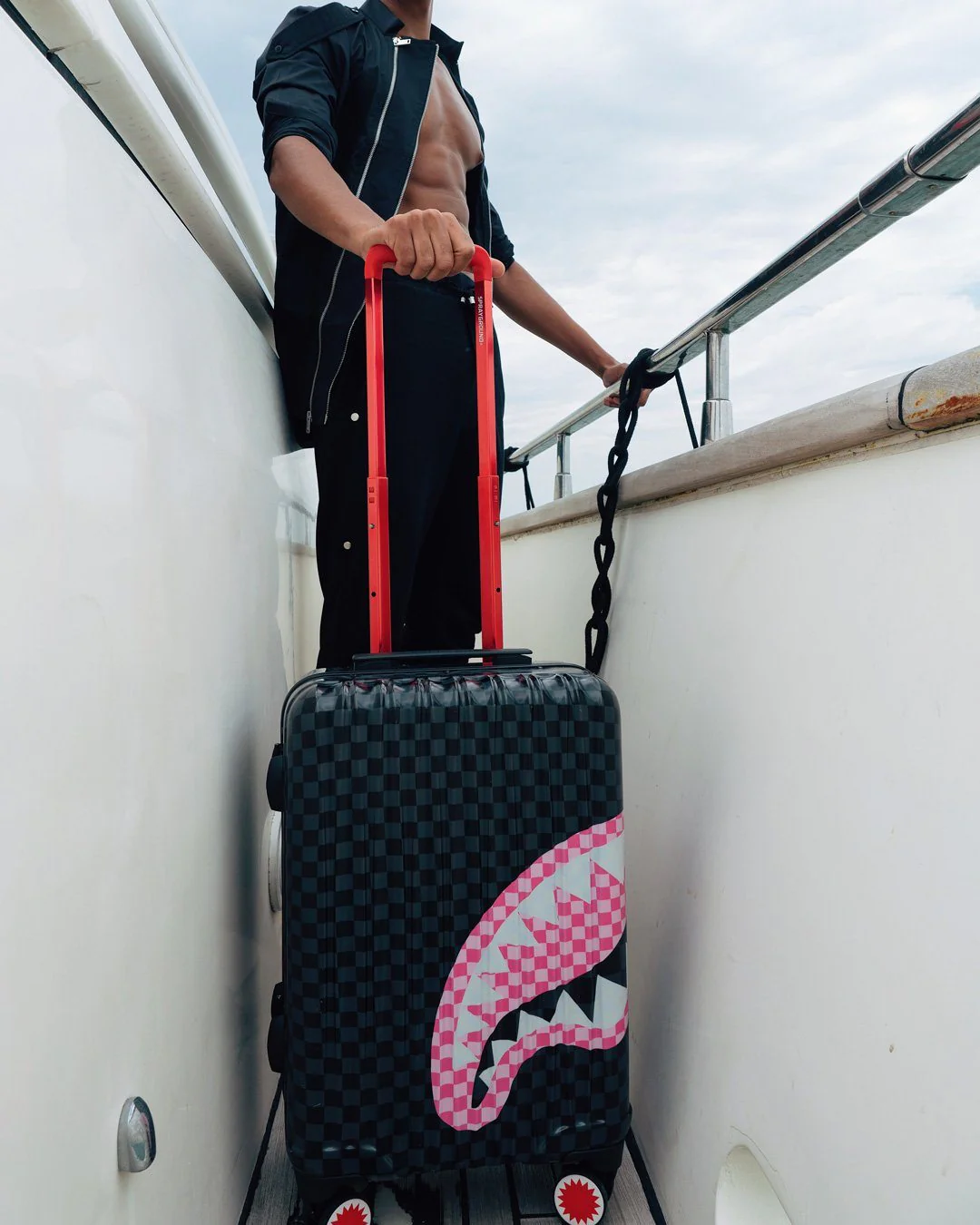 Sprayground Luggage SHARKS IN CANDY CARRY-ON LUGGAGE Black - Image 4